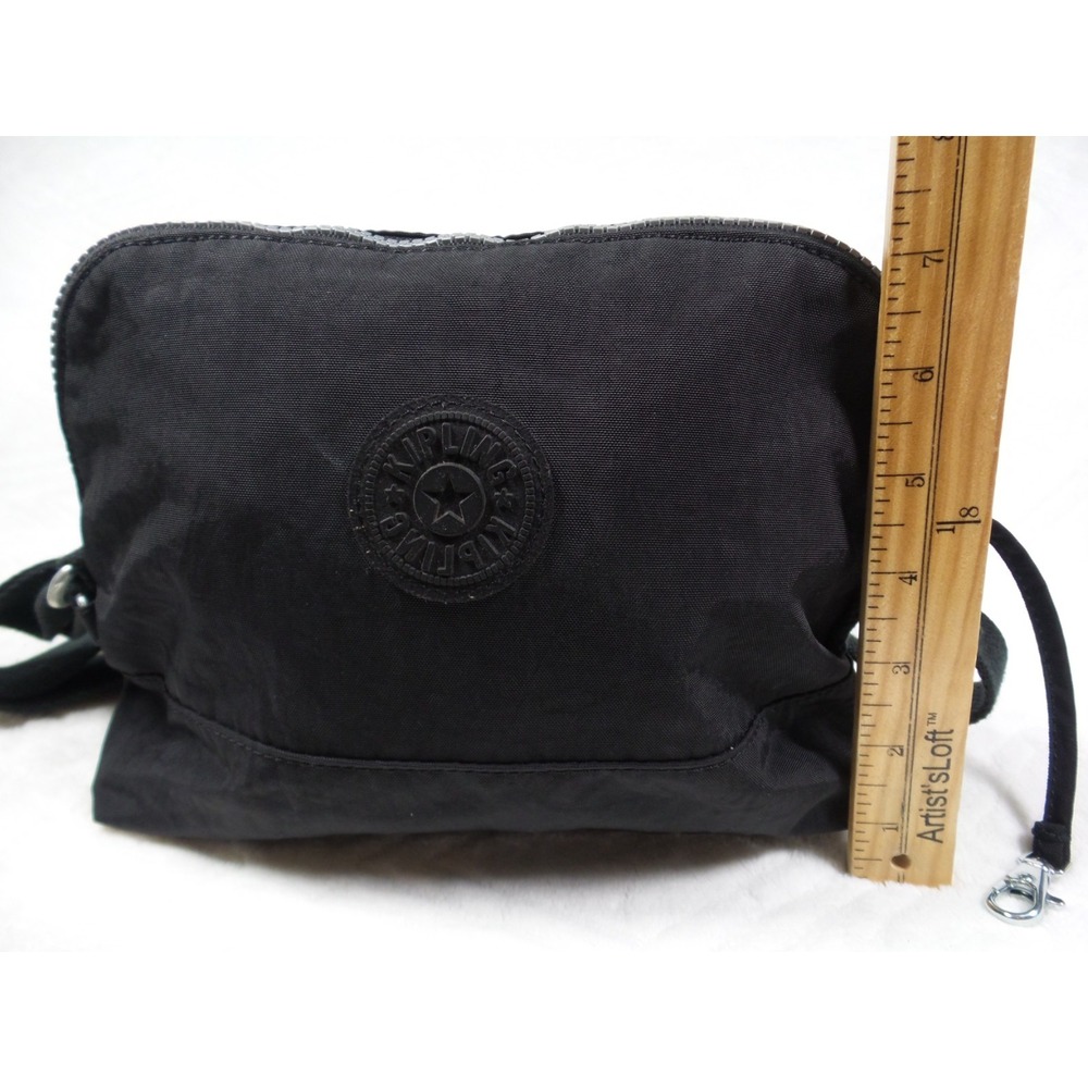 Kipling Bess Crossbody Bag Black Zip Closure Adjustable Strap Pockets - Picture 6 of 9